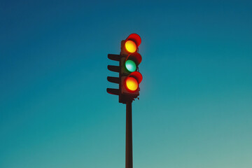 traffic light on the green