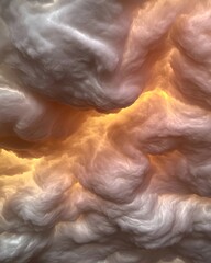Obraz premium Ethereal clouds illuminated by a warm glow