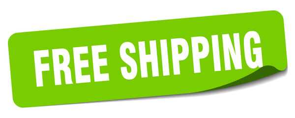 FREE SHIPPING sticker isolated on white background