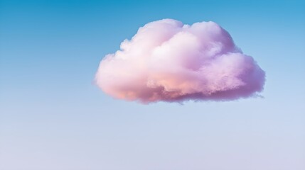 Soft pastel cloud floating in a clear blue sky