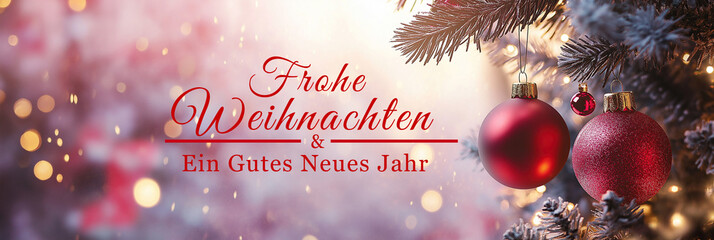 christmas web banner "Frohe Weihnachten und ein Gutes neues Jahr"
