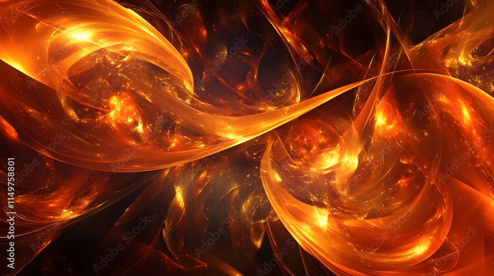 Poster dynamic energy flow abstract art digital creation vivid colors close-up motion and light effects