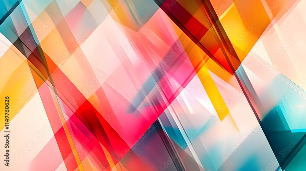 Poster dynamic abstract art displaying vibrant colors and shapes digital artwork modern design artistic env