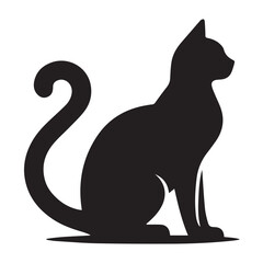 Elegant Cat Silhouette Vector Art for Your Project