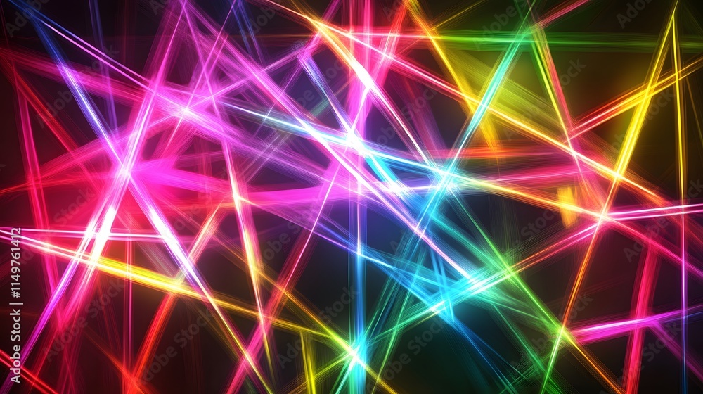 Poster dynamic light patterns digital art colorful background abstract close-up creative visuals for graphi