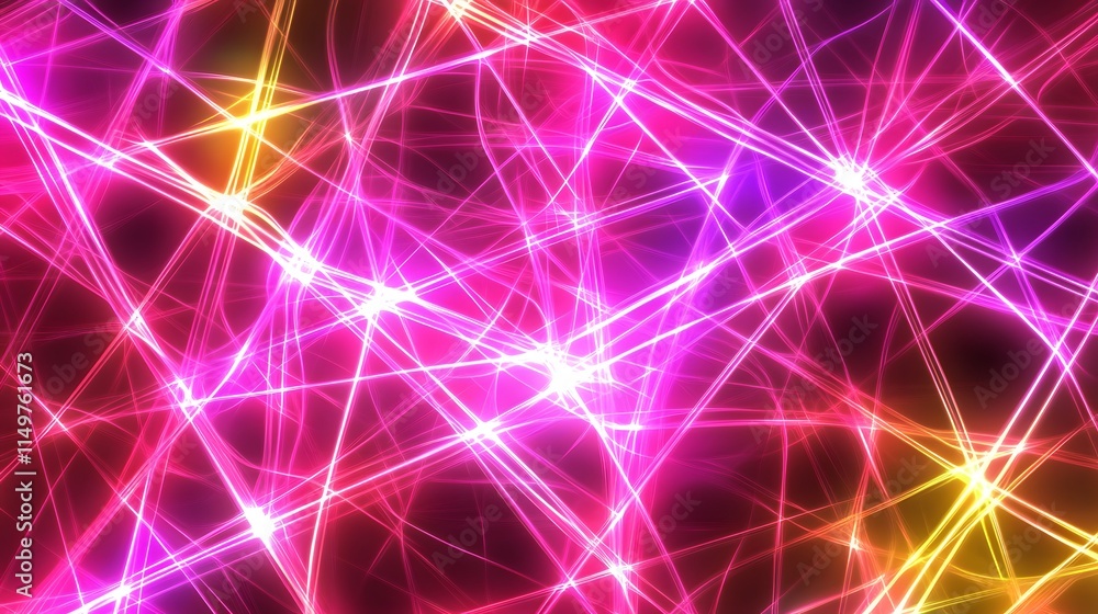 Poster vibrant light trails create dynamic patterns abstract visual art digital design colorful environment