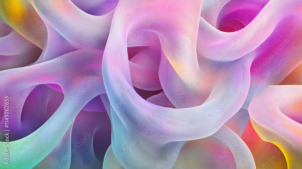 Poster dynamic colorful abstract swirls digital art vivid background abstract environment artistic perspect