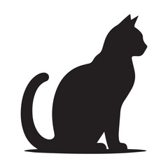 Elegant Cat Silhouette Vector Art for Your Project