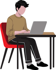 person working on laptop