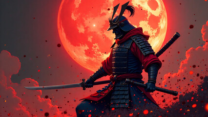 Samurai vector illustration for t-shirt, hoodie, sweater design