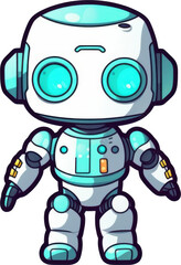 Fototapeta premium Blue Robot Sticker