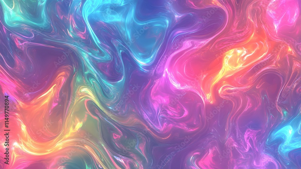 Poster dynamic colorful swirls abstract art digital background vibrant environment close-up creativity and 