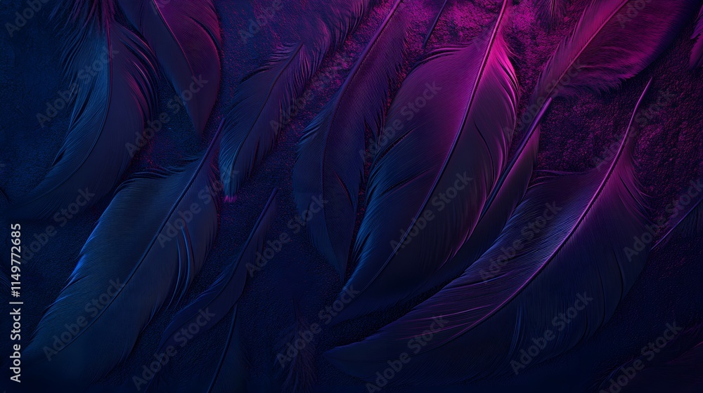 Aufkleber abstract feather patterns dark background digital art visual aesthetics close-up color harmony