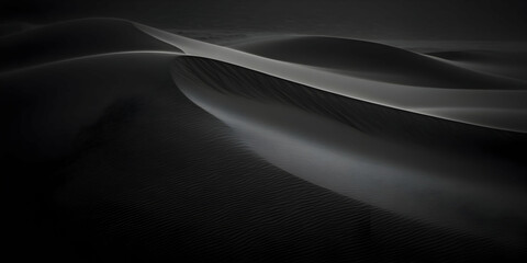 Fototapeta premium A minimalist depiction of rolling sand dunes in a monochromatic color scheme.
