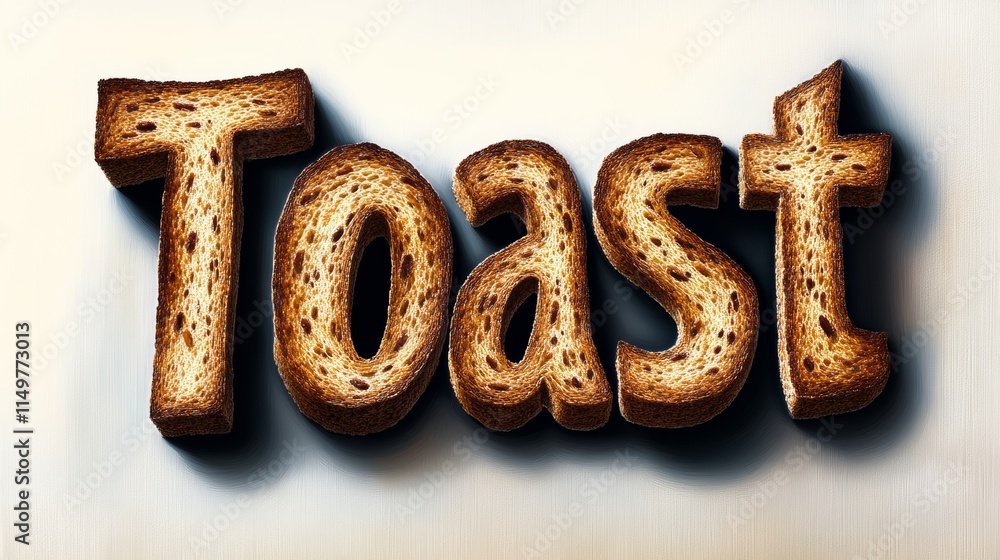 Fototapete toast is a word that is written in a unique and creative way