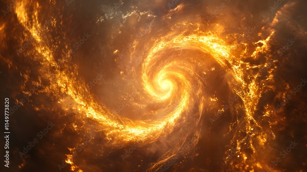Poster cosmic explosion of energy swirling in space digital art abstract visualization vibrant colors dynam