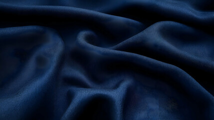 Obraz premium A close-up view of dark, textured fabric, showcasing its softness and intricate folds.