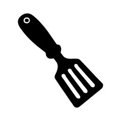 Spatula silhouette vector illustration on white background 