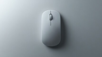 sleek, minimalist wireless mouse with a symmetrical design, suitable for both left- and right-handed users.