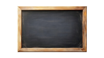 Wooden framed chalkboard sign with a blank surface, perfect for writing menus or messages. Isolated on transparent background