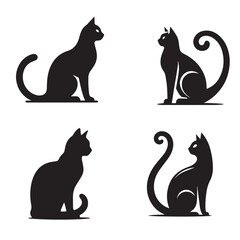 Elegant Cat Silhouette Vector Art for Your Project