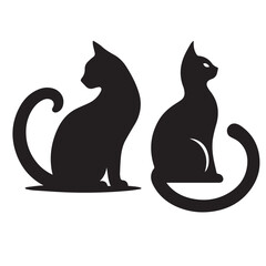 Elegant Cat Silhouette Vector Art for Your Project