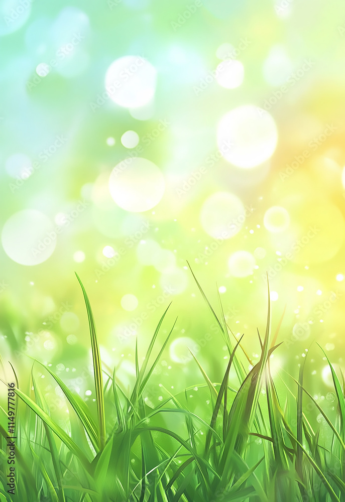 Aufkleber defocused background image description green bokeh nature background repetition.