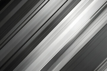 Obraz premium Abstract image featuring diagonal lines in shades of gray and silver, creating a modern design.