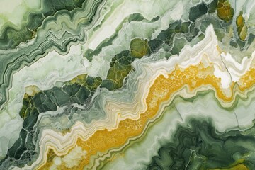 Obraz premium Green and Gold Marble Texture Background