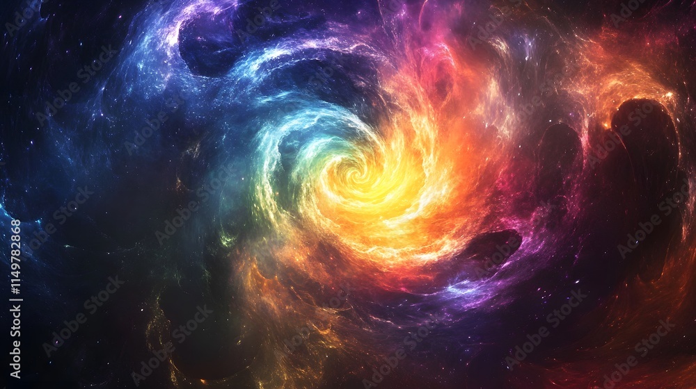 Poster galactic swirl event deep space digital art cosmic environment abstract viewpoint universal concept