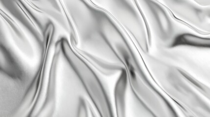 Obraz premium Flowing Silver Satin Fabric Background
