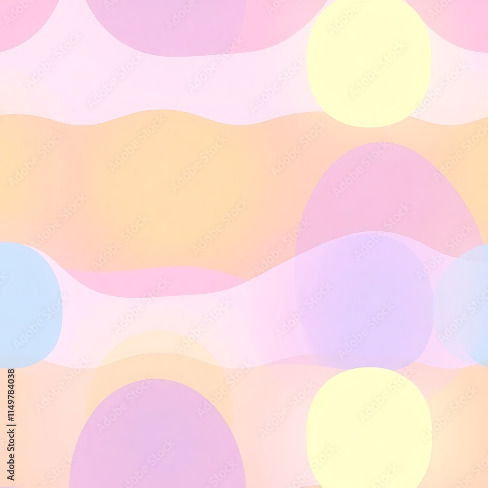 Poster pastel dreams: abstract background with a soft, dreamy aesthetic featuring a seamless pattern of pas