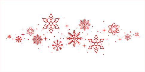 Snowflake icons. Snow. Winter. New Year and Christmas. Winter holidays. Different shapes of snowflakes. A set of editable icons. Vector image.