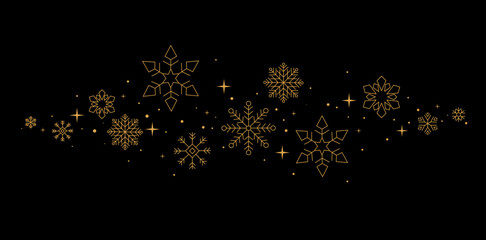 Snowflake icons. Snow. Winter. New Year and Christmas. Winter holidays. Different shapes of snowflakes. A set of editable icons. Vector image.