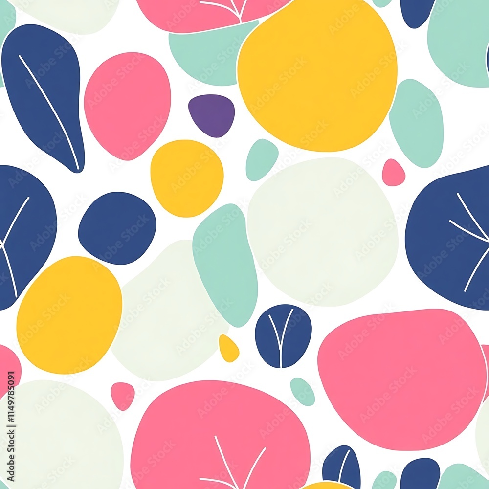 Poster joyful abstract seamless pattern