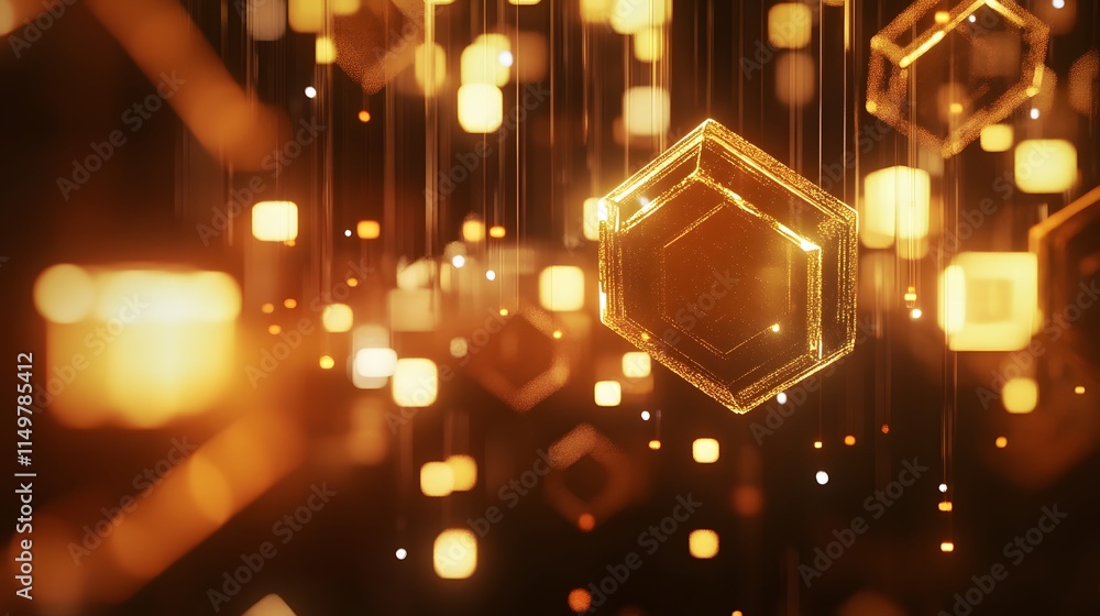 Poster dynamic light patterns abstract space digital art virtual environment close-up visual creativity
