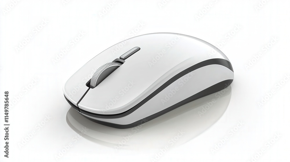 Poster a wireless mouse with a minimalistic design, offering smooth navigation without the hassle of cords.