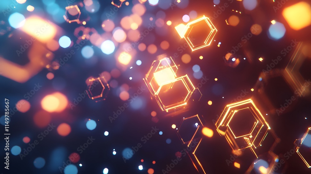 Poster dynamic light patterns abstract visualization digital art modern environment close-up view creative 