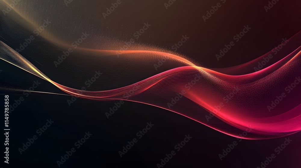 Poster dynamic colorful waves abstract background graphic design digital art close-up view modern aesthetic