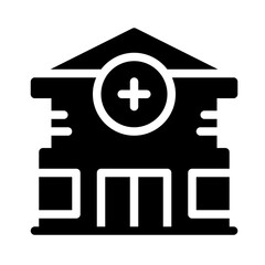 Fototapeta premium Icon Hospital Building With Style Glyph