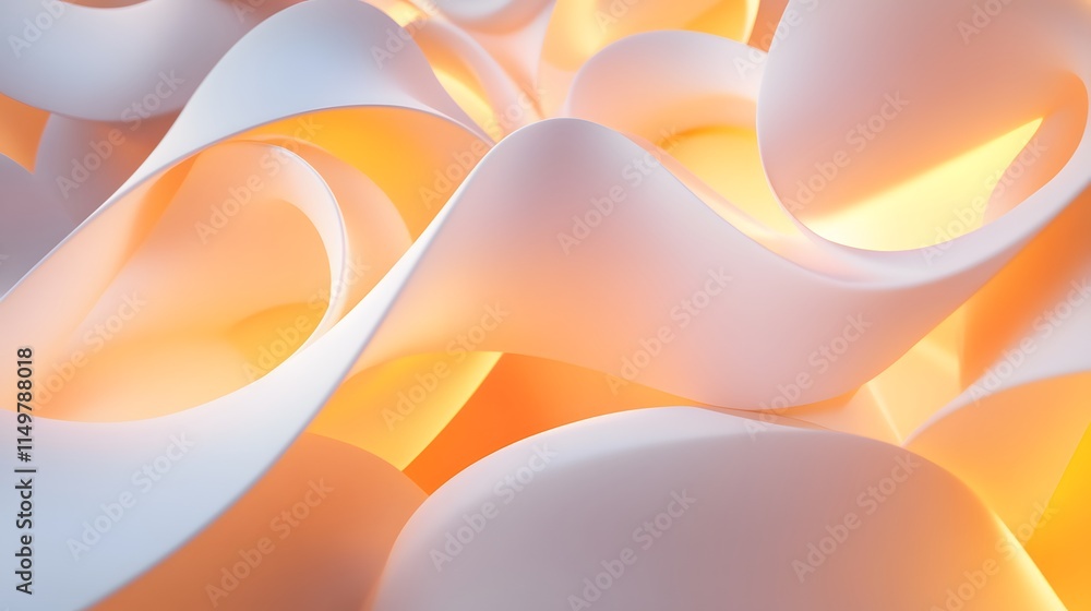Poster dynamic wave patterns abstract design digital artwork soft lighting close-up creative concept