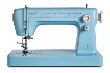 Vintage old retro Sewing Machine pencil Ink Illustration.