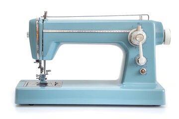 Vintage old retro Sewing Machine pencil Ink Illustration.