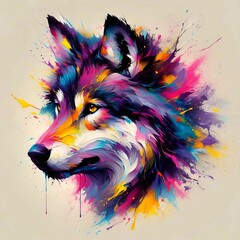 wolf head vector
