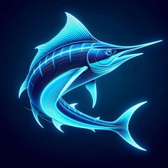 fish on black background