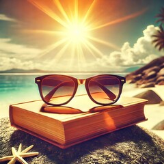 sunglasses on the beach