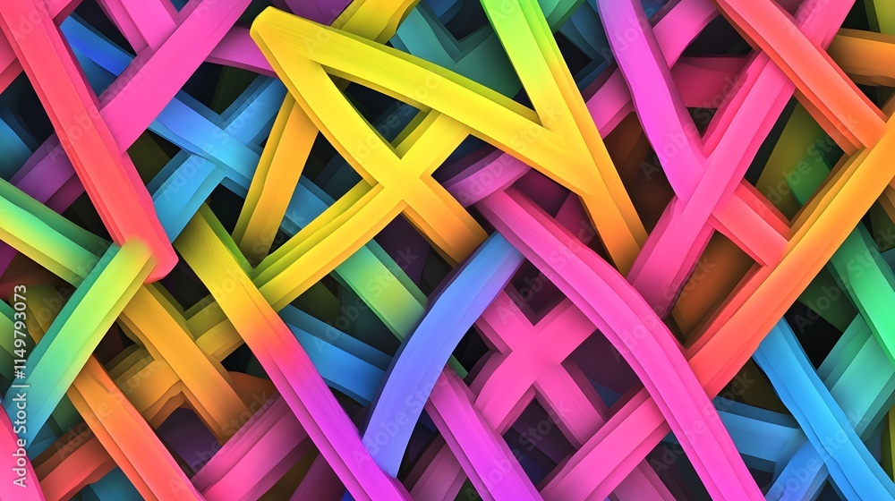 Poster colorful abstract patterns create vibrant visuals digital art studio artistic creative concepts