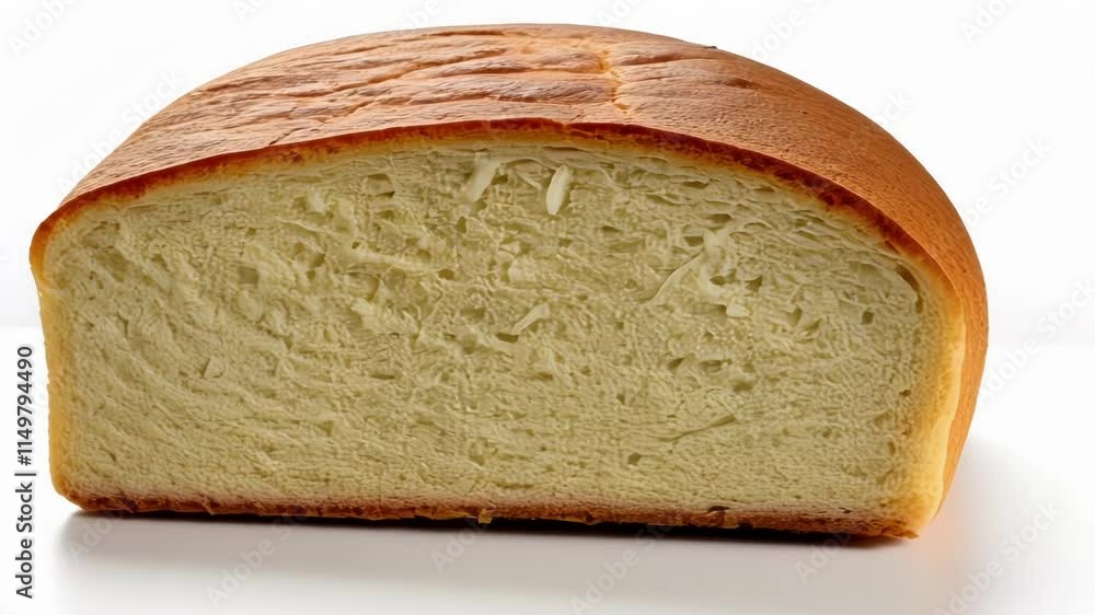 Poster refined white bread a thick slice of soft white bread showing a smooth texture and pale color with a