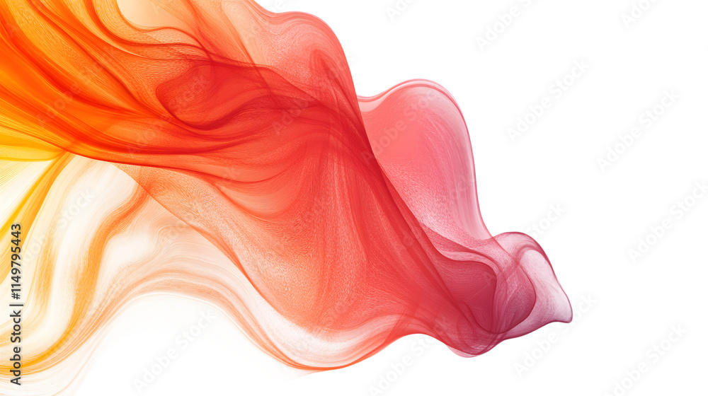 Poster abstract fiery red and orange gradient background with swirling patterns, creating a dynamic artisti