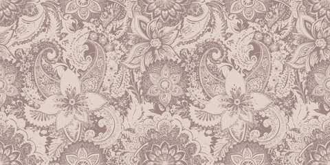 Elegant floral pattern in soft beige and cream tones, perfect for any design project.
